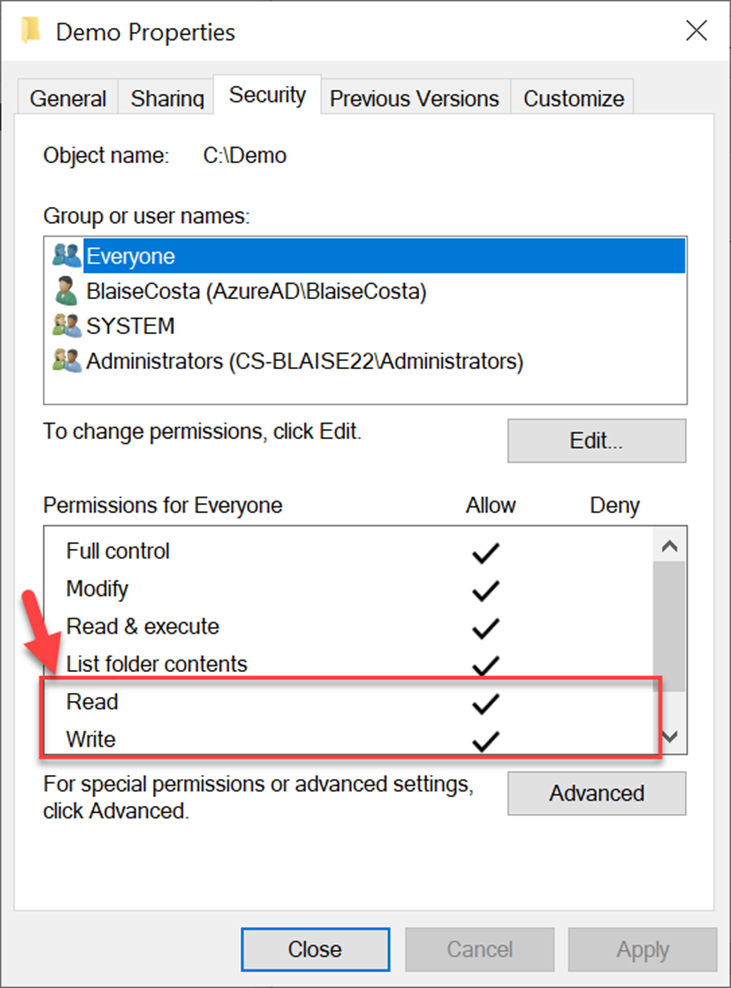 Procedure to add and check Shared Folders