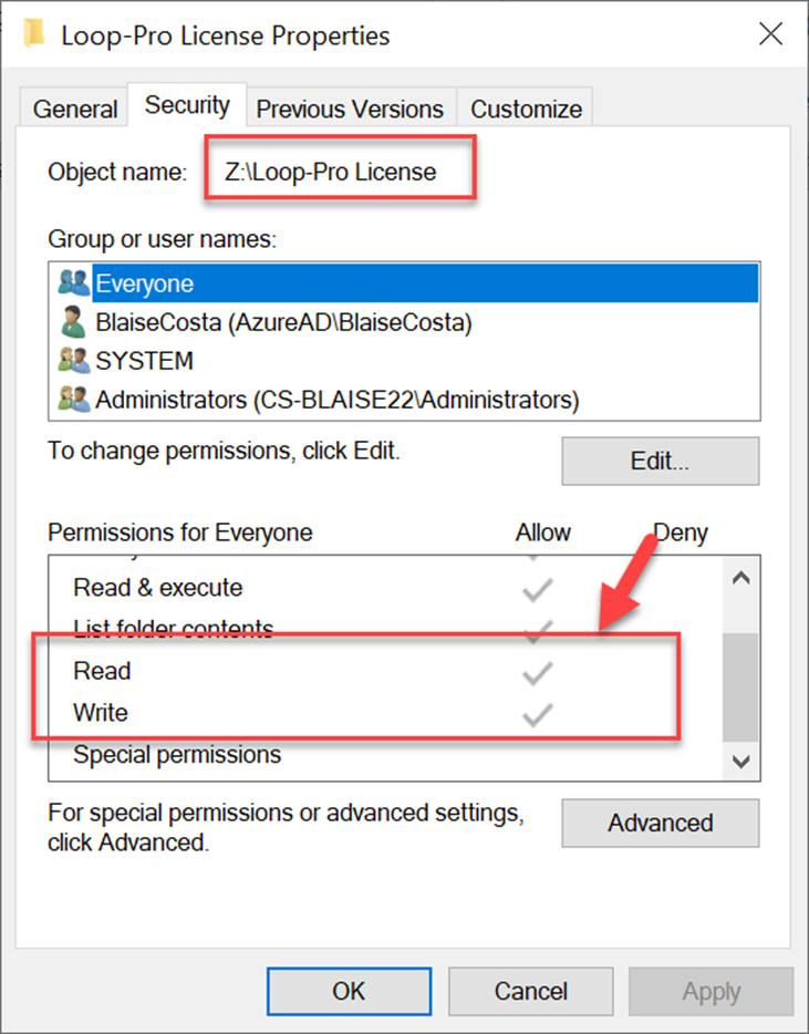 Procedure to add and check Mapped Folders