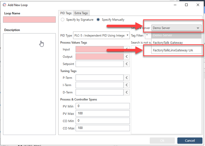 LOOP-PRO TUNER - How to Manually Connect to Loop Using OPC-DA/UA Tagnames