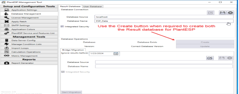 PlantESP Full Installation Guide - Create PlantESP Databases