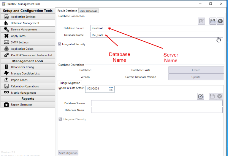 PlantESP Full Installation Guide - Create PlantESP Databases