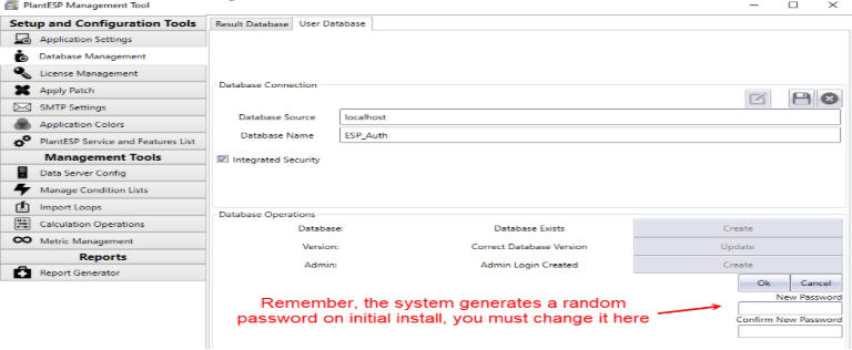 PlantESP Full Installation Guide - Create PlantESP Databases