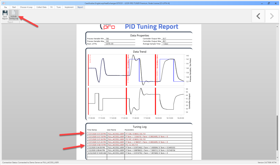 LOOP-PRO TUNER User Guide - Chapter 10 Tab Step 6: Report